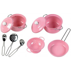 Kinderküche Geschirr rosa