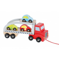 Spielzeugauto - Autotransporter aus Holz - Joueco
