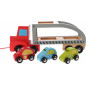 Spielzeugauto - Autotransporter aus Holz - Joueco