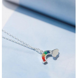 Kinder - Halskette mit Anhänger Regenbogen