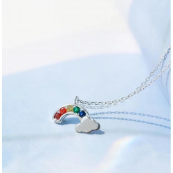 Kinder - Halskette mit Anhänger Regenbogen