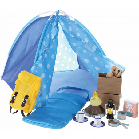 Puppen Camping-Set mit Zelt und viel Zubehör