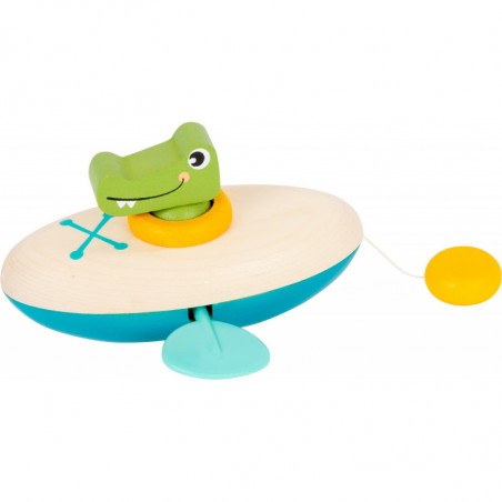 Wasserspielzeug - Aufzieh-Kanu Krokodil