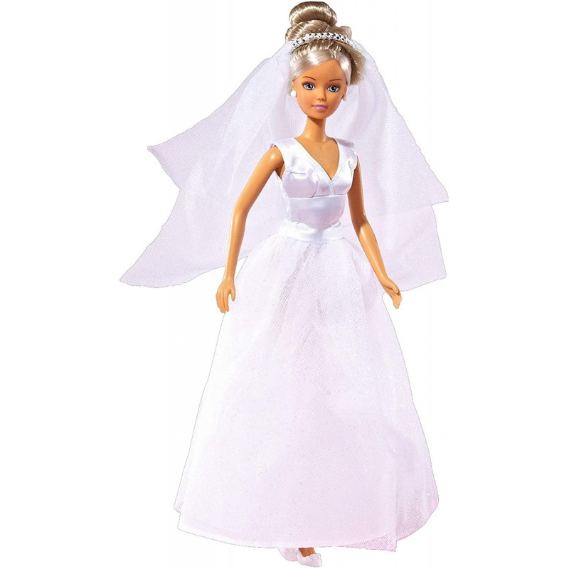 Puppe im Hochzeitskleid - Steffi