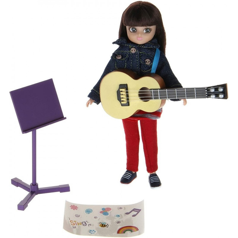Puppe - Lottie - Musik-Liebhaberin mit Gitarre