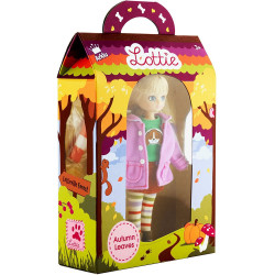 Puppe - Lottie Spaziergang im Herbst mit Mütze