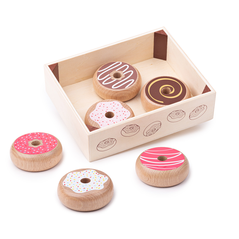 Donuts aus Holz für die Spielküche