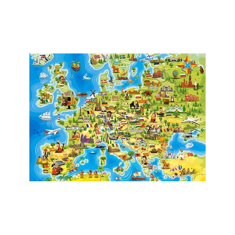 Puzzle Europakarte 100 Teile
