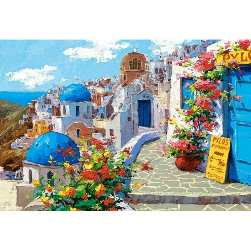 Puzzle 2000 Teile, Frühling in Santorin - Griechenland