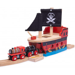 Piratenschiff - Holzeisenbahn Zubehör