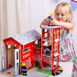 Feuerwehrstation - Feuerwache aus Holz