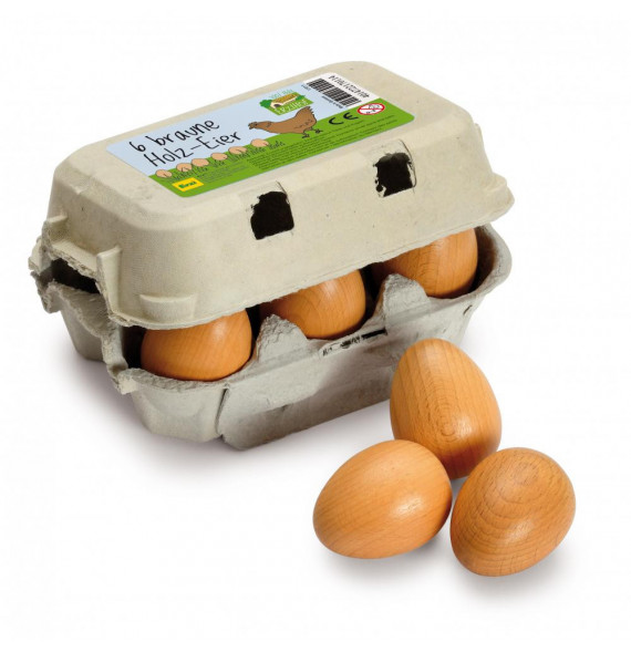 Eier, braun im Karton - Erzi