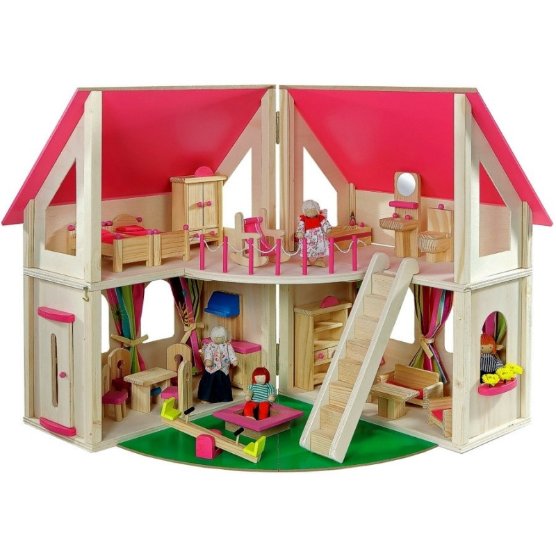 Puppenhaus klappbar aus Holz